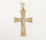 Plated Tri-Gold Cross Pendant