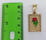 Plated Rose Flower Pendant