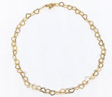 Plus Size Plated Hearts Chain Anklet