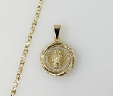 Plated Dainty Virgin Mary 2.5mm Star Chain Necklace