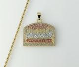 Plated Tri-Color Blinged The Last Supper 3mm Rope/Braided Chain Necklace