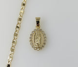 Plated Dainty Saint Jude 3mm Flat Mariner Anchor Chain Necklace