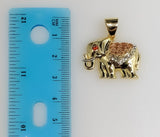 Plated Tri-Color Elephant 3mm Star Chain Necklace