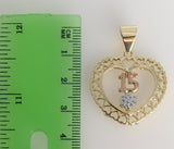 A gold plated heart-shaped pendant featuring a small star symbol.
A delicate gold plated heart-shaped pendant with intri
