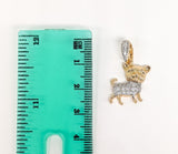 Plated Dog Pendant and Chain Set