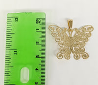 Plated Butterfly Pendant and Chain Set
