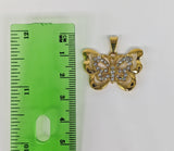 Plated Butterfly Pendant and Chain Set