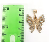 Plated Butterfly Pendant and Chain Set